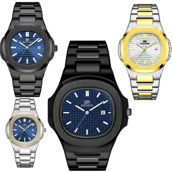 BESTWIN BW-137 Men's Luxury Quartz Watch Stainless Steel Watch – Classic Analog Display, Stainless Steel Strap, Waterproof Design, Ideal for Business and Casual Wear |Mans Watch (Without Box) 